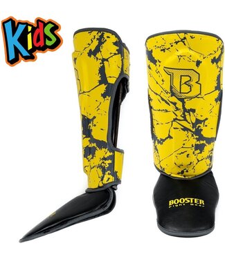 Booster Fightgear Booster SG Kickboks Scheenbeschermers Jeugd Marmer Geel