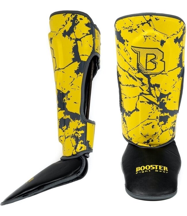 Booster Booster SG Jugend Kickbox Schienbeinschützer Marmor Gelb