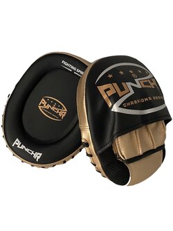 PunchR™  PunchR™ Focus Mitts Hand Pads FM7 Zwart Goud