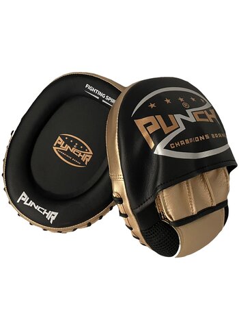 PunchR™  PunchR™ Focus Mitts Hand Pads FM7 Zwart Goud