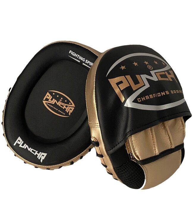 PunchR™  PunchR™ Focus Mitts Hand Pads FM7 Schwarz Gold