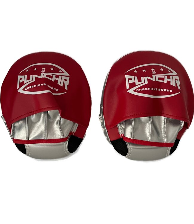 PunchR™ Focus Mitts Hand Pads FM7 Red Silver