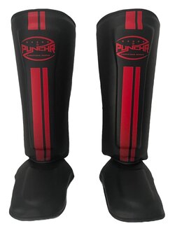 PunchR™  PunchR™ Pro Range Shinguards Black Red