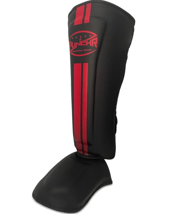 PunchR™ Pro Range Shinguards Black Red