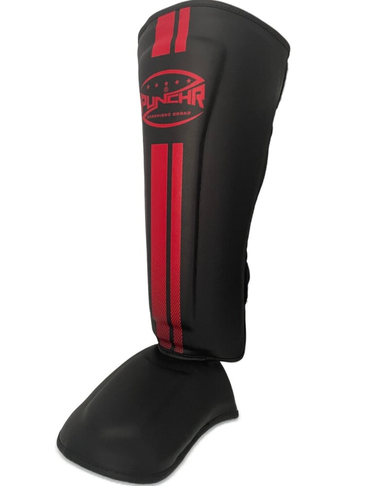 PunchR™  PunchR™ Pro Range Shinguards Black Red