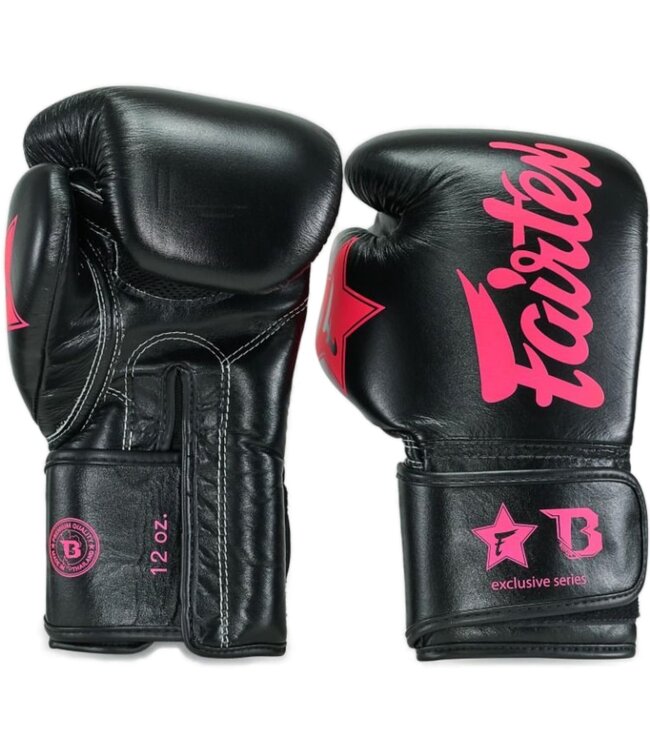Fairtex x Booster FXB Bokshandschoenen Zwart/Roze - Muay Thai & Kickboksen