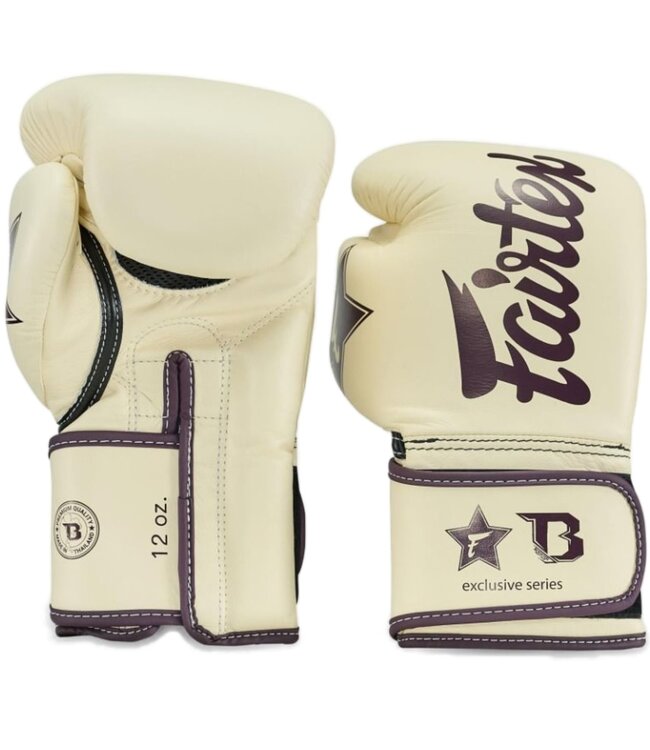 Fairtex x Booster FXB Bokshandschoenen Crème - Muay Thai & Kickboksen