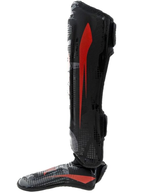 King Pro Boxing Shogun Series 3 Kickboxing Shin Guards Camo Red