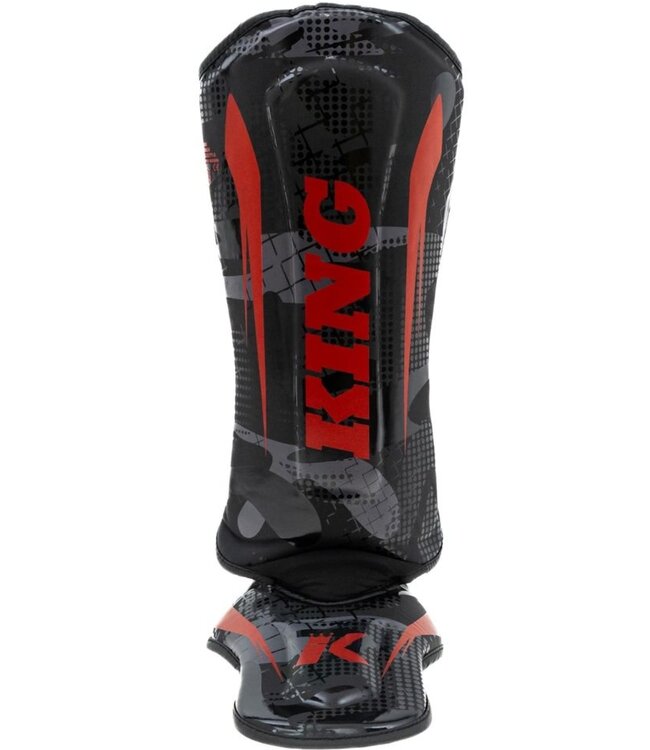 King Pro Boxing Shogun Series 3 Kickboxen Schienbeinschoner Camo Rot