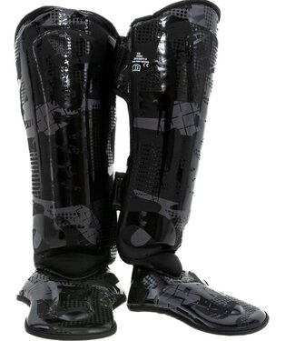 King Pro Boxing King Pro Boxing Shogun Series 1 Kickboks Scheenbeschermers Camo Zwart