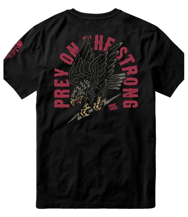 Pride or Die PRIDEorDiE T-shirt PREY ON THE STRONG Zwart