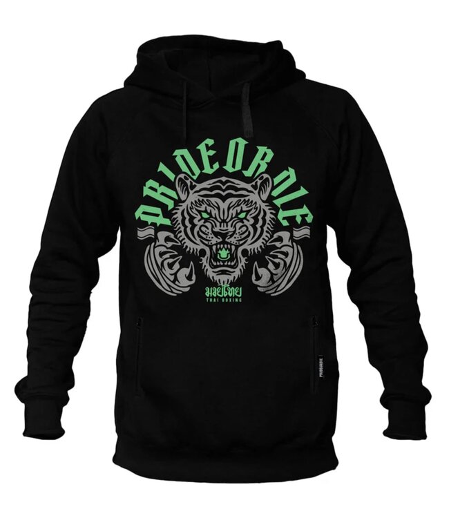PRiDEorDiE "Tiger Thai Boxing" Hoody sweater Black Green