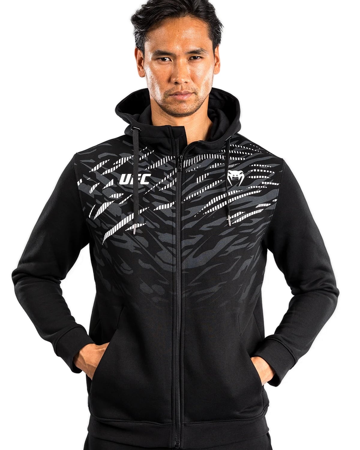 UFC Fusion x Venum Men's Replica Zip Hoodie Black FIGHTWEAR SHOP