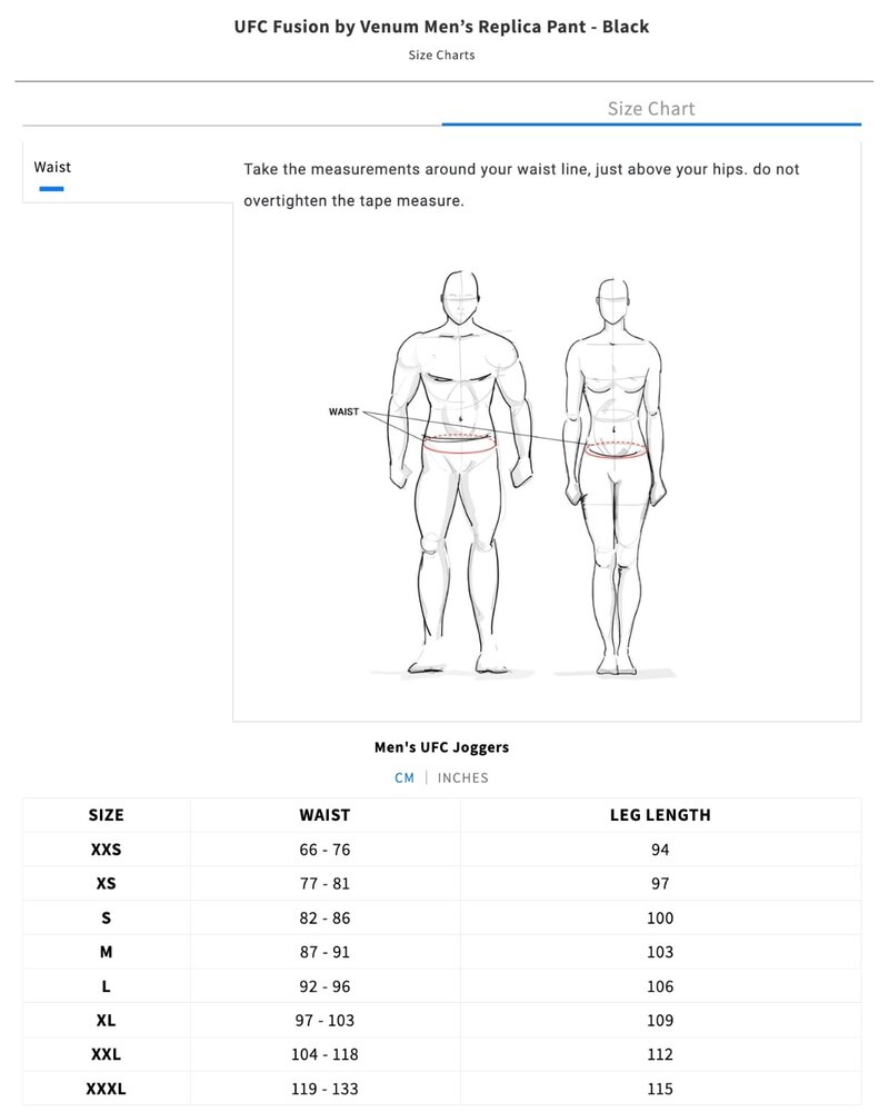 UFC | Venum UFC Fusion Venum Replika Trainingshose Schwarz Weiß