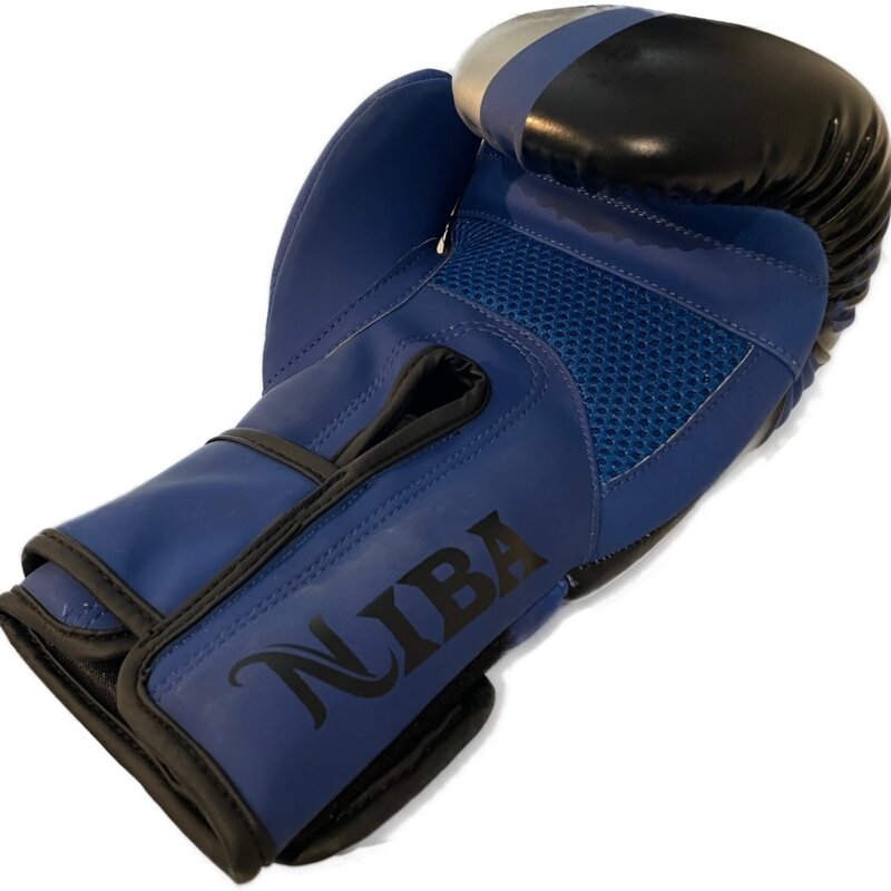 Torque PunchR Face Boxhandschuhe Mattblau Schwarz Silber