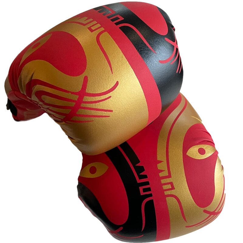 Torque PunchR™ Face Boxhandschuhe Rot Schwarz Gold