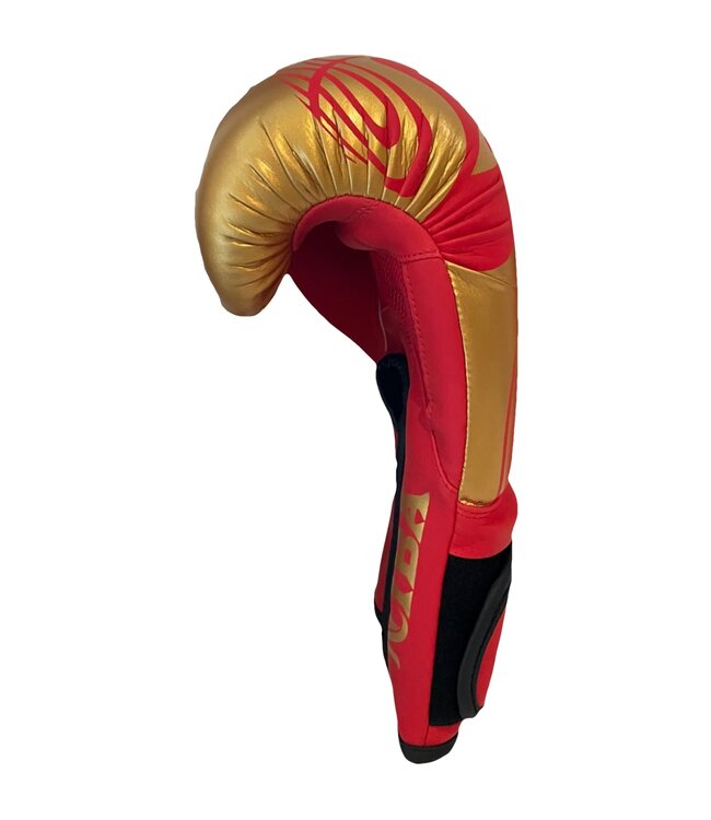 Niba Sports Face Boxing Gloves Red Black Gold