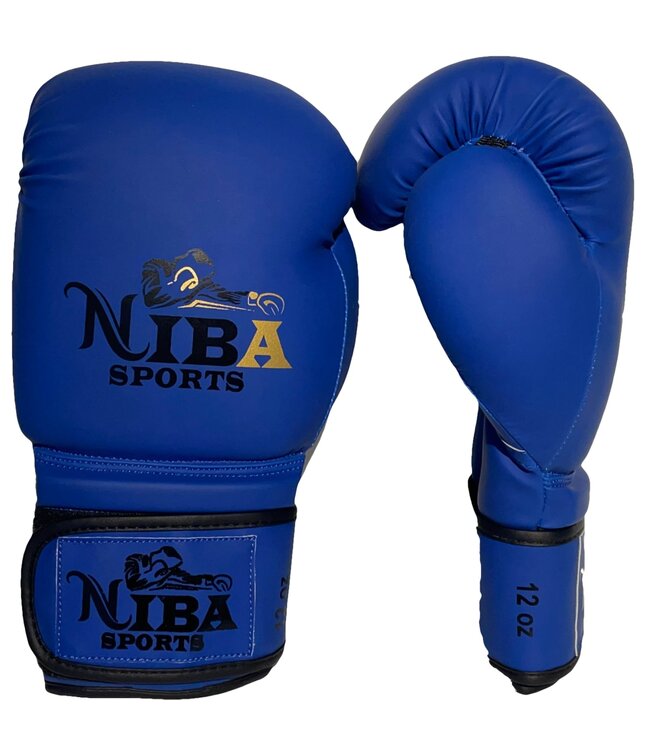 Niba Sports Boxhandschuhe Mattblau 12 OZ