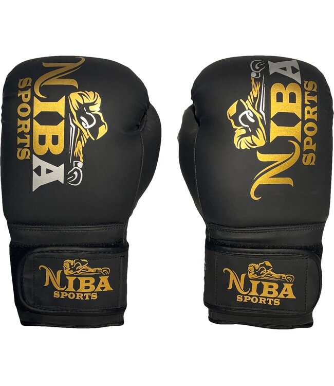 Torque Niba Sports Boxhandschuhe Schwarz Gold 12 OZ