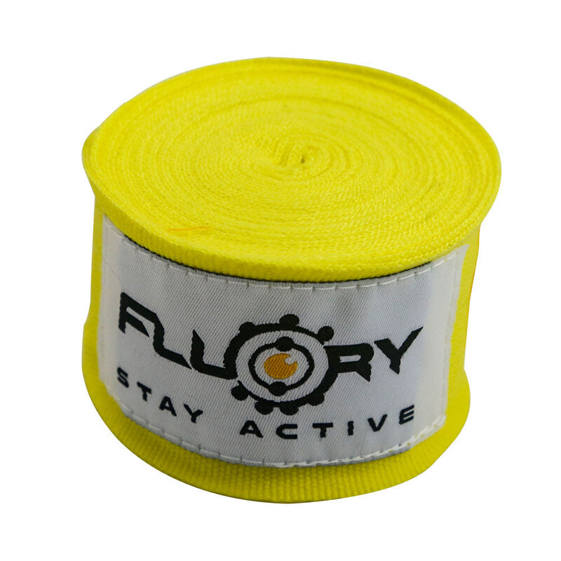 Fluory Fluory Boksbandages Hand Wraps Geel 500 cm per Paar