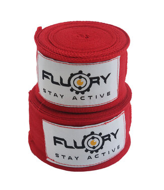 Fluory Fluory Boksbandages Hand Wraps Rood 500 cm per Paar