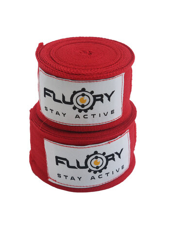 Fluory Fluory Boksbandages Hand Wraps Rood 500 cm per Paar
