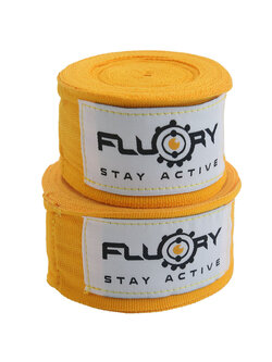 Fluory Fluory Boxing Bandages Hand Wraps Orange 500 cm per Pair