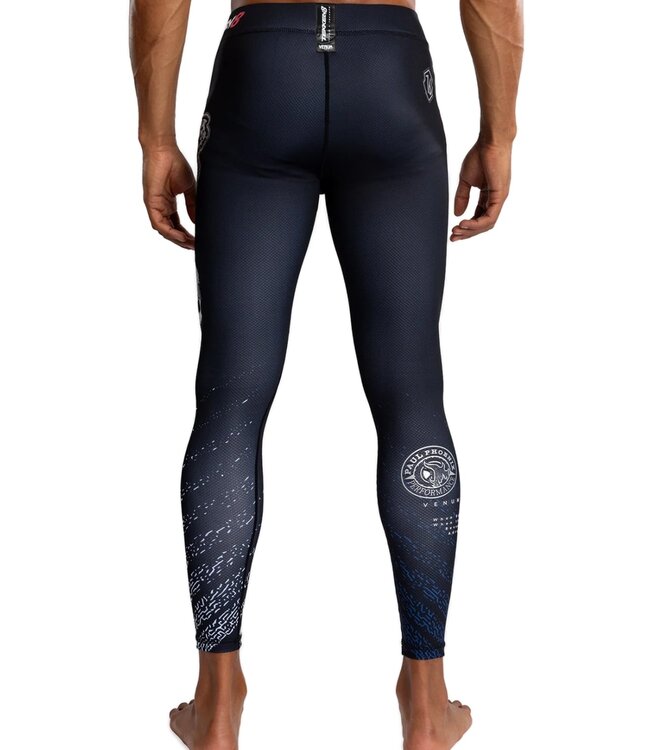 Venum x Tekken 8 Paul Phoenix Sportlegging Spats Tights Zwart Blauw