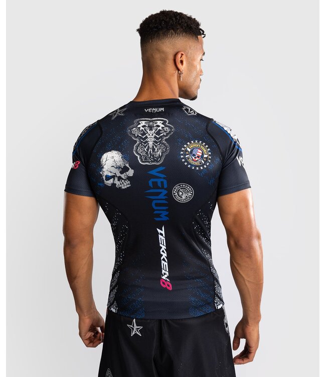 Venum x Tekken 8 Paul Phoenix Rashguard Black Blue