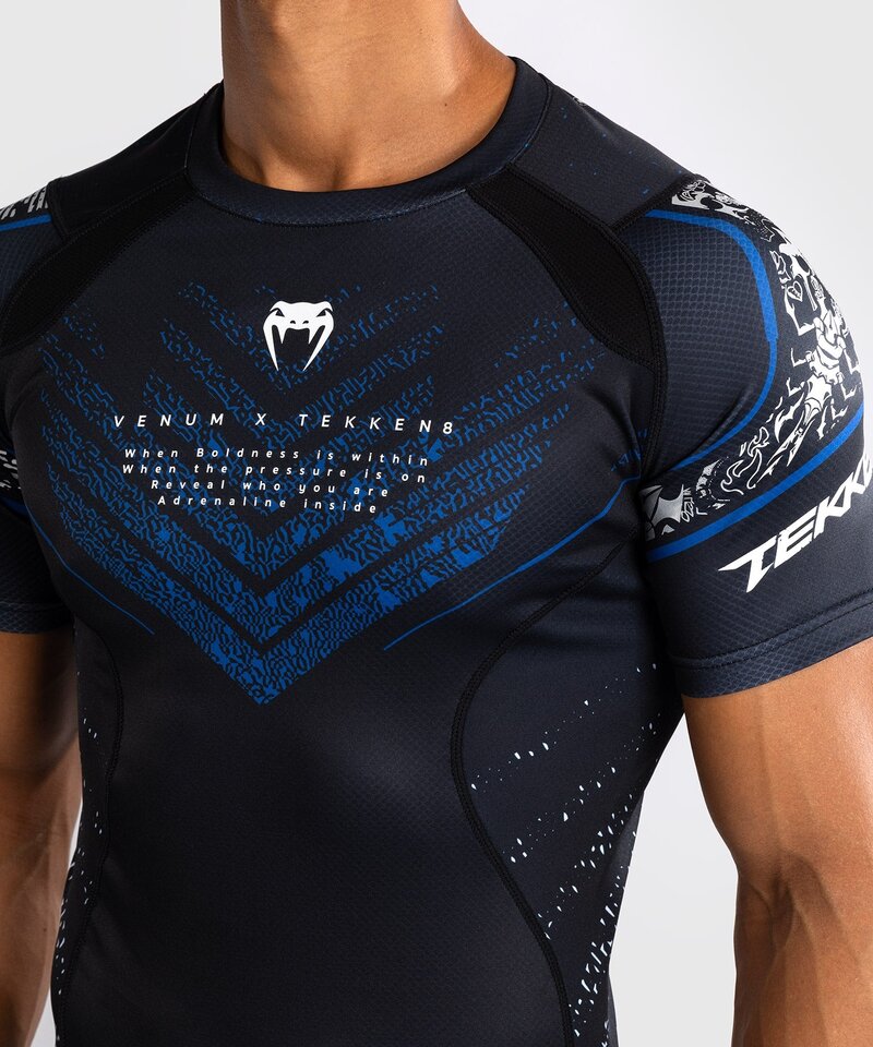 Venum Venum x Tekken 8 Paul Phoenix Rashguard Zwart Blauw