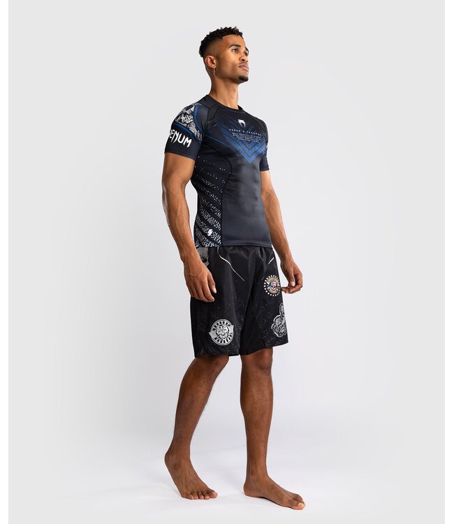 Venum x Tekken 8 Paul Phoenix Rashguard Schwarz Blau