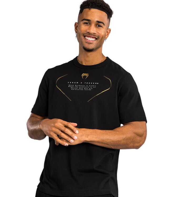 Venum x Tekken 8 Marshall Law T-shirt Zwart Rood Goud