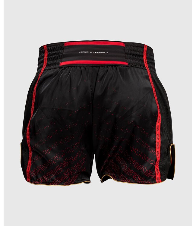 Venum x Tekken 8 Marshall Law Muay Thai Shorts Zwart Rood Goud