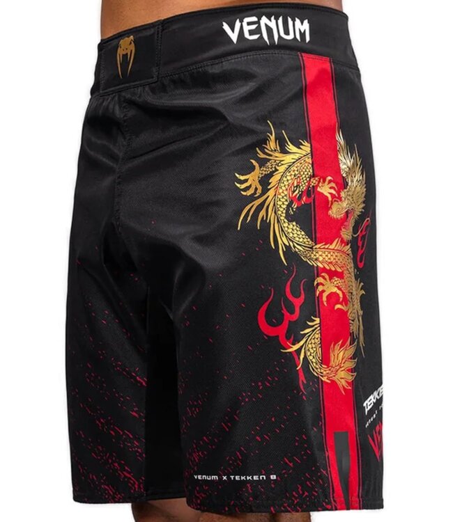 Venum x Tekken 8 Marshall Law Fightshorts Black Red Gold