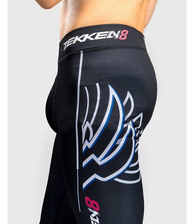 Venum x Tekken 8 Jin Kazama Spats Blau Schwarz Weiß