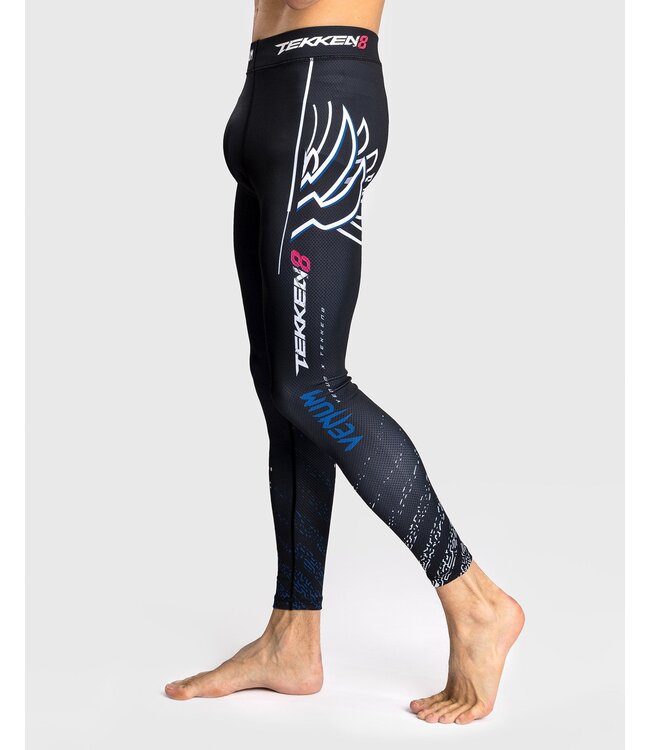 Venum x Tekken 8 Jin Kazama Sportlegging Spats Blauw Zwart Wit