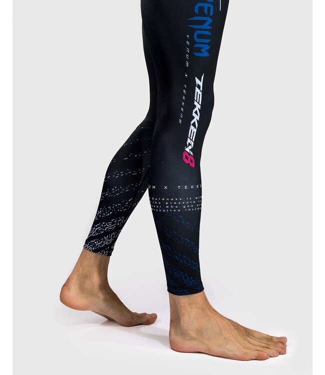 Venum x Tekken 8 Jin Kazama Sports Leggings Spats Blue Black White