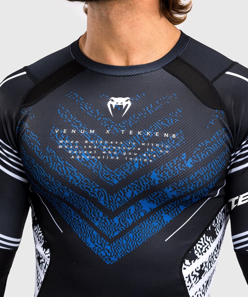 Venum Venum x Tekken 8 Jin Kazama Rashguard Blau Schwarz Weiß
