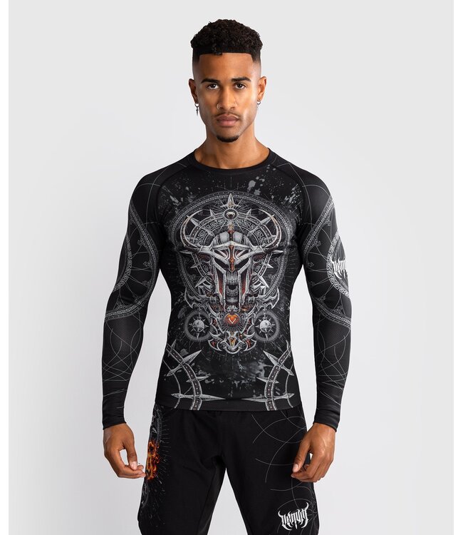 Venum Gladiator 5.0 L/A Rashguard Schwarz Silber