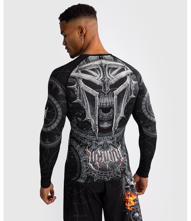 Venum Gladiator 5.0 Long Sleeve Rashguard Black Silver
