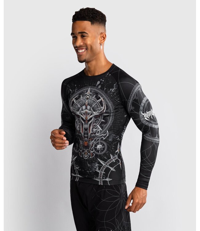 Venum Gladiator 5.0 L/A Rashguard Schwarz Silber