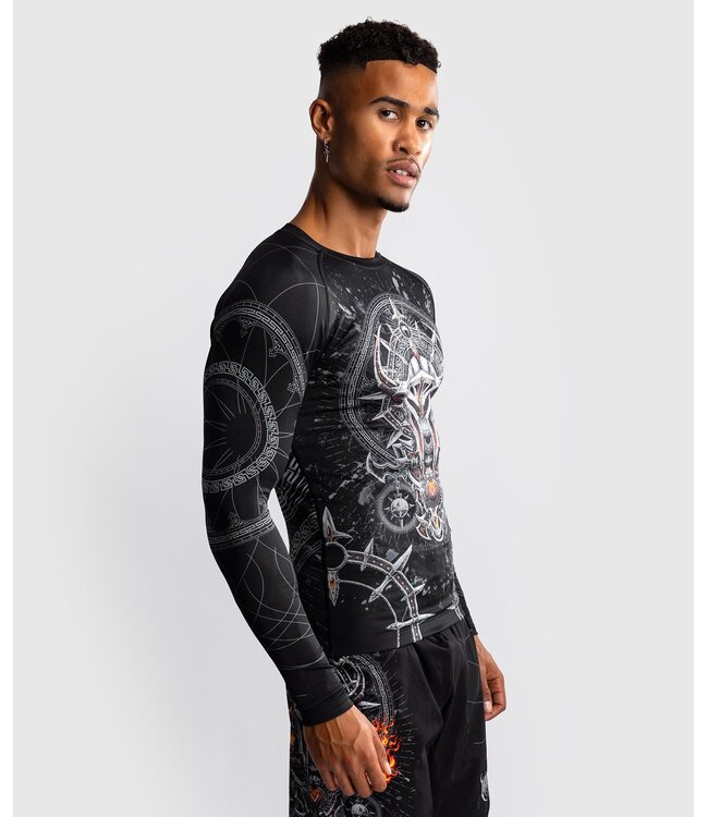 Venum Venum Gladiator 5.0 Long Sleeve Rashguard Black Silver