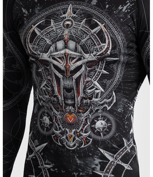 Venum Venum Gladiator 5.0 Rashguard L/S Zwart Zilver