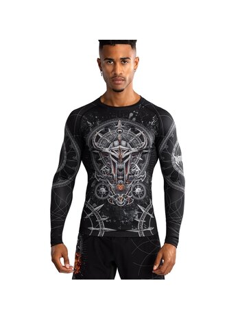 Venum Venum Gladiator 5.0 Rashguard L/S Zwart Zilver