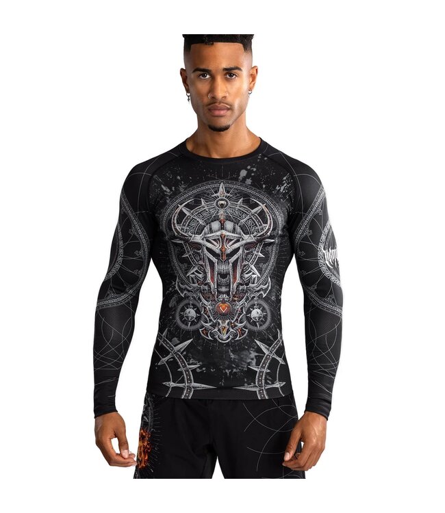 Venum Venum Gladiator 5.0 L/A Rashguard Schwarz Silber