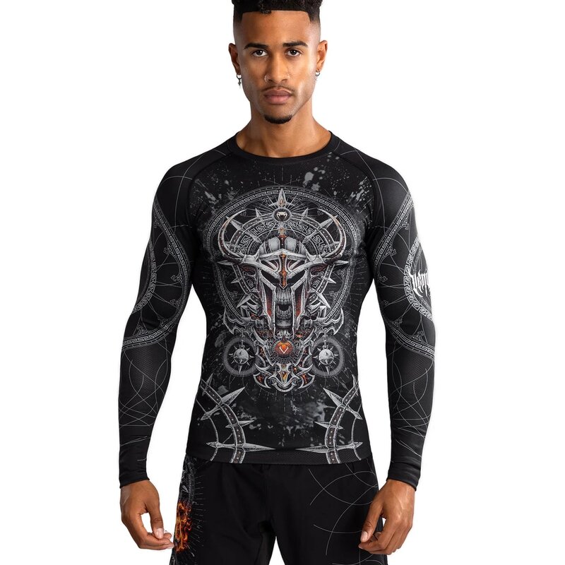 Venum Venum Gladiator 5.0 Rashguard L/S Zwart Zilver