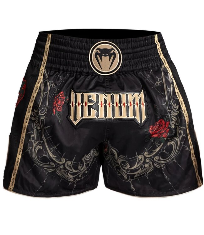 Venum Venum Santa Muerte 5.0 Muay Thai Shorts Deep Black Gold