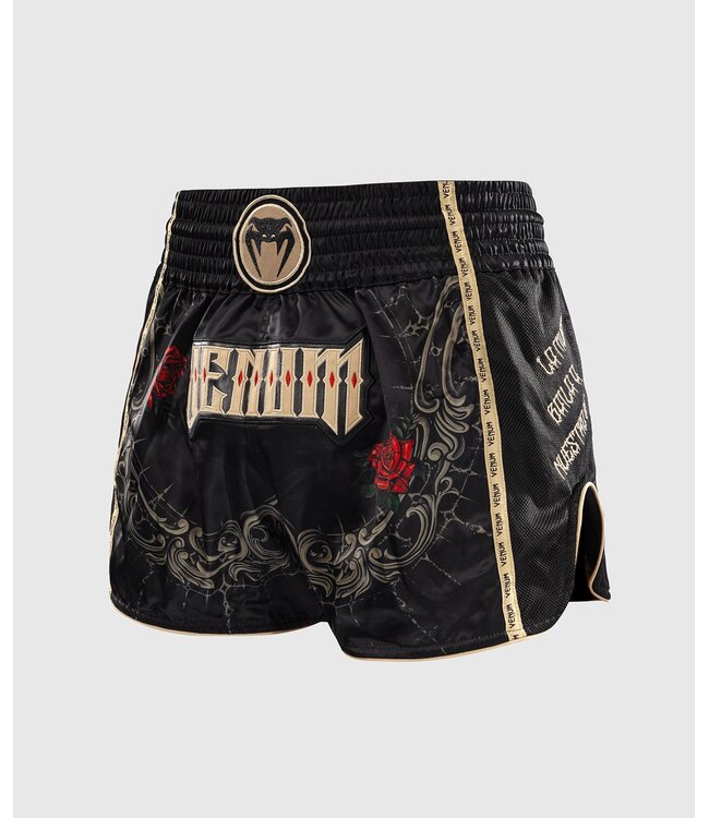 Venum Santa Muerte 5.0 Muay Thai Shorts diepzwart Goud