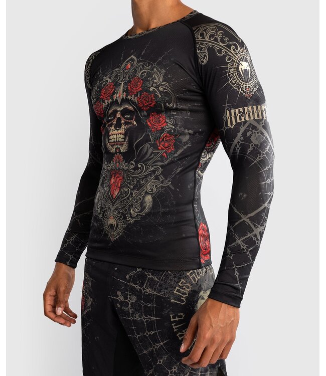 Venum Santa Muerte 5.0 L/S Rashguard Diepzwart Goud