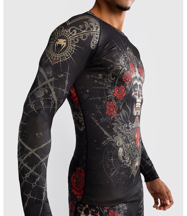 Venum Venum Santa Muerte 5.0 L/S Rashguard Deep Black Gold